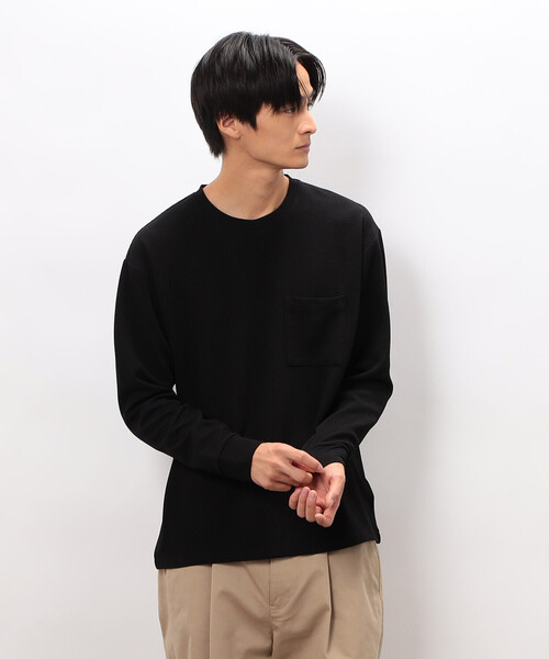COMME CA ISM（コムサイズム）の「膨れジャカード 長袖 Ｔシャツ（Tシャツ/カットソー・メンズ・グレー/ホワイト/ブラック・LARGE/MEDIUM）」の15枚目の写真