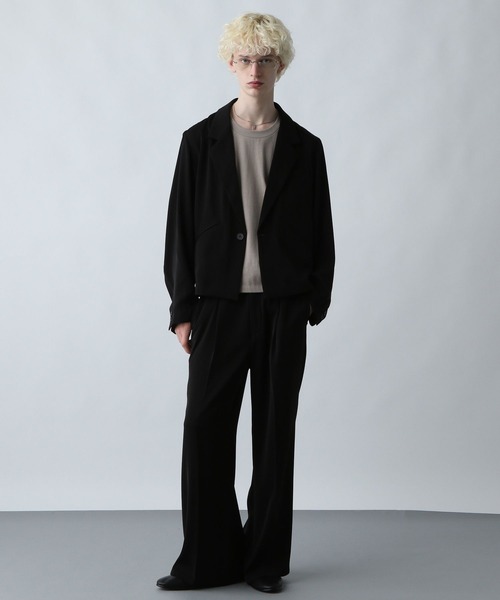 HARE(ハレ)の「【SET UP対応】TOROMIショートジャケット(HARE)(テーラードジャケット・メンズ・ブルー/グレー/ブラック・MEDIUM/SMALL)」の6枚目の写真