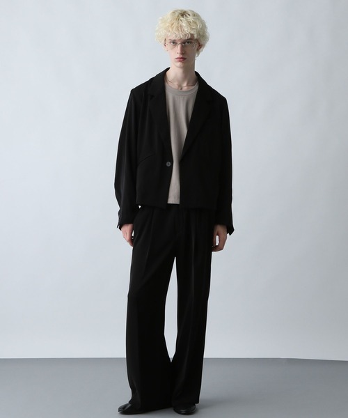 HARE(ハレ)の「【SET UP対応】TOROMIショートジャケット(HARE)(テーラードジャケット・メンズ・ブルー/グレー/ブラック・MEDIUM/SMALL)」の7枚目の写真