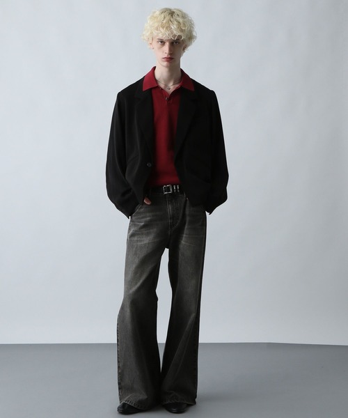 HARE(ハレ)の「【SET UP対応】TOROMIショートジャケット(HARE)(テーラードジャケット・メンズ・ブルー/グレー/ブラック・MEDIUM/SMALL)」の9枚目の写真