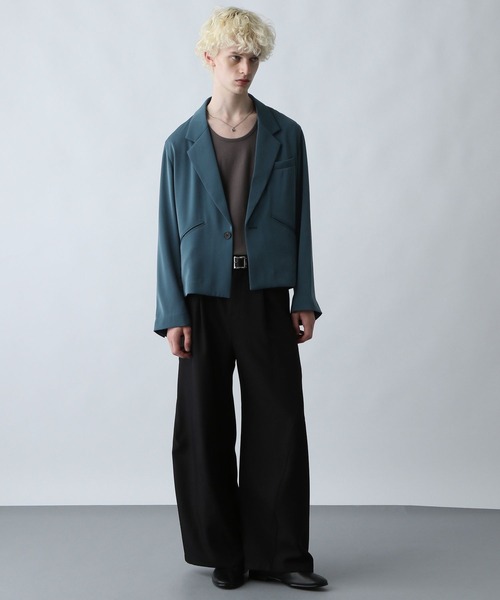 HARE(ハレ)の「【SET UP対応】TOROMIショートジャケット(HARE)(テーラードジャケット・メンズ・ブルー/グレー/ブラック・MEDIUM/SMALL)」の16枚目の写真