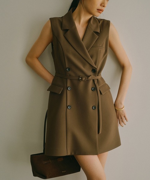 【新品即発送】anuansテーラードジレワンピース テーラードジレワンピース（ワンピース）｜anuans（アニュアンス