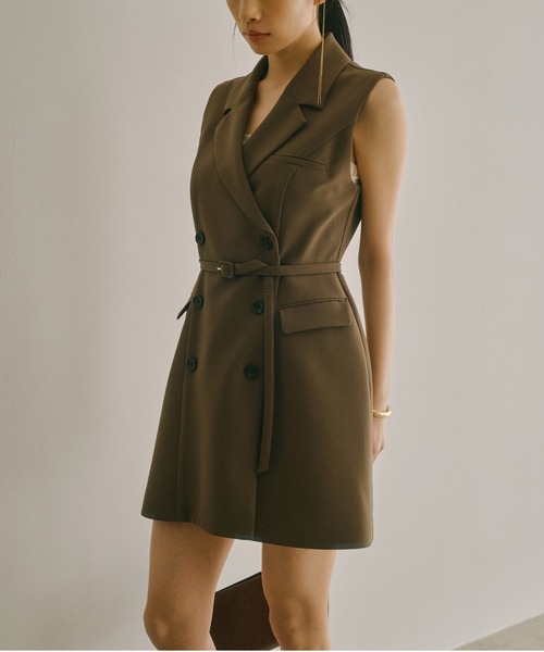 テーラードジレワンピース アニュアンス S 完売商品✨️ 即日発送!! anuans（アニュアンス） ワンピース テーラードジレワンピース