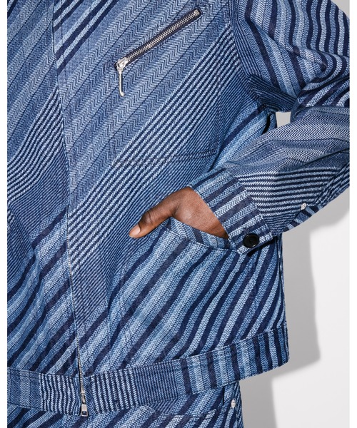 KENZO(ケンゾー)の「'KENZO Diagonal Stripe' ジップド トラッカー ジャケット ジャパニーズ デニム(デニムジャケット・メンズ・ブルー系その他7・SMALL/MEDIUM/LARGE)」の9枚目の写真