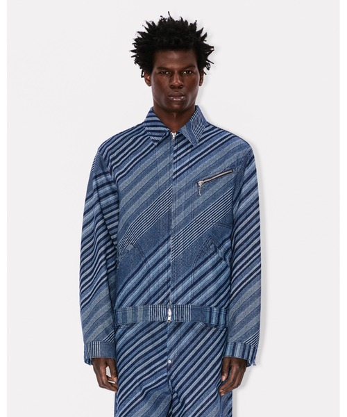 KENZO(ケンゾー)の「'KENZO Diagonal Stripe' ジップド トラッカー ジャケット ジャパニーズ デニム(デニムジャケット・メンズ・ブルー系その他7・SMALL/MEDIUM/LARGE)」の6枚目の写真