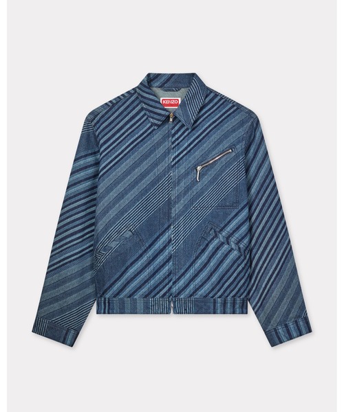 KENZO(ケンゾー)の「'KENZO Diagonal Stripe' ジップド トラッカー ジャケット ジャパニーズ デニム(デニムジャケット・メンズ・ブルー系その他7・SMALL/MEDIUM/LARGE)」の4枚目の写真