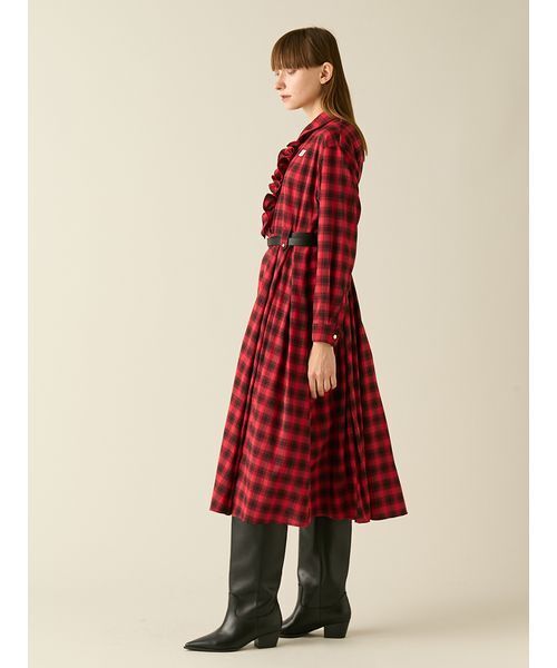 FURFUR(ファーファー)の「【限定サイズ】ベルト付きフリルシャツワンピース(ワンピース・レディース・ブラック/サックスブルー/レッド/ブラウン・00/F)」の18枚目の写真