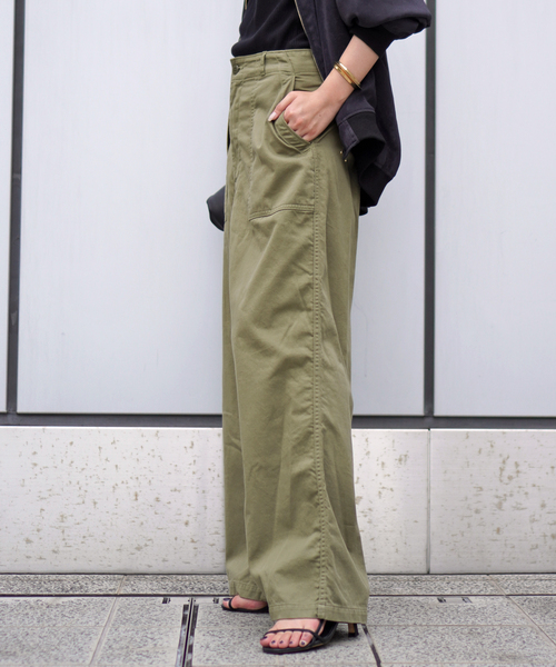 Deuxieme Classe ATTICK JOHNBULL ミリタリーパンツ Attick by Johnbull/アティック バイ ジョンブル】ミリタリーワイド