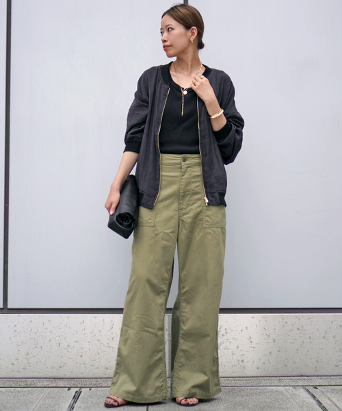 L'Appartement ATTICK BY JOHNBULLミリタリーパンツ Attick by Johnbull/アティック バイ ジョンブル】ミリタリーワイド