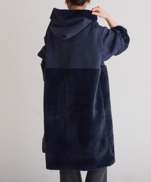 リバーシブルフェイクファーコート（その他アウター）｜COLLAGE