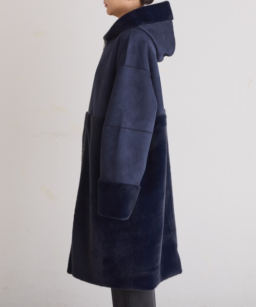 新品　未使用　コラージュ　ガリャルダガランテ　ファー　コート COLLAGE GALLARDAGALANTE｜リバーシブルフェイクファーコート