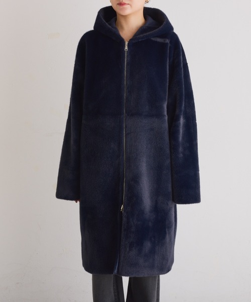 リバーシブルフェイクファーコート（その他アウター）｜COLLAGE