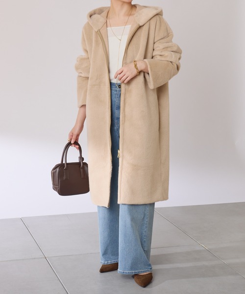 リバーシブルフェイクファーコート（その他アウター）｜COLLAGE