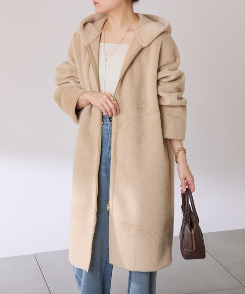 リバーシブルフェイクファーコート（その他アウター）｜COLLAGE