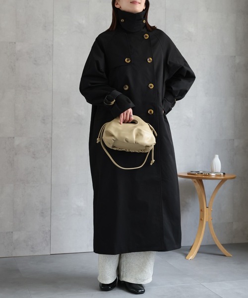 sakishimatokyo（サキシマトーキョー）の「ロング丈トレンチコート/ツイル/春アウター（トレンチコート・レディース・アイボリー/ブラック/ベージュ・FREE）」の15枚目の写真