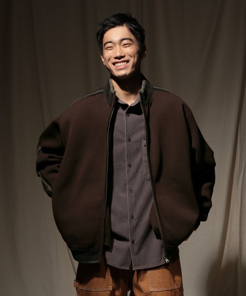 niko and...（ニコアンド）の「ニットトラックジャケット（その他アウター・メンズ・アイボリー/ブルー/オレンジ/ダークブラウン・MEDIUM/LARGE）」の7枚目の写真