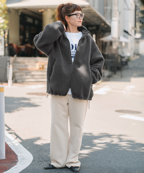 WEB限定カラー有り》リバーシブルボアブルゾン（ブルゾン）｜Spick