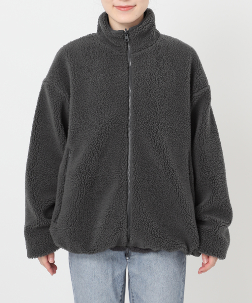 Spick & Span（スピックアンドスパン）の「《WEB限定カラー有り》リバーシブルボアブルゾン（ブルゾン・レディース・チャコールグレー/ブラウン/ベージュ・36/38）」の18枚目の写真