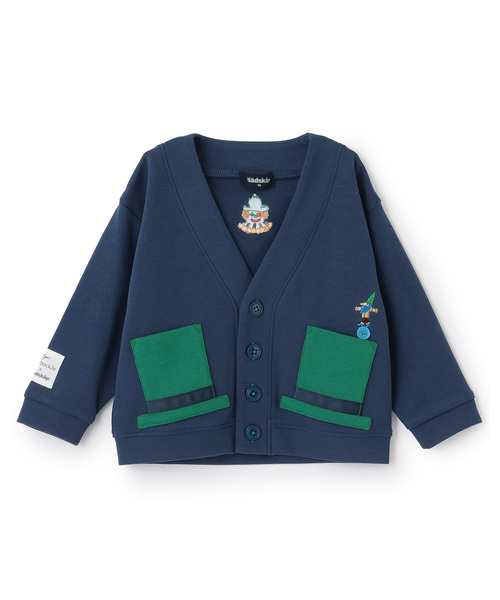 kladskap（クレードスコープ）の「【コロボックル】長袖カーディガン（カーディガン/ボレロ・キッズ・ネイビー/レッド・110cm/100cm/90cm/120cm）」の2枚目の写真