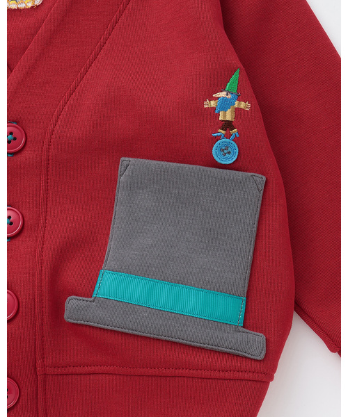 kladskap（クレードスコープ）の「【コロボックル】長袖カーディガン（カーディガン/ボレロ・キッズ・ネイビー/レッド・110cm/100cm/90cm/120cm）」の6枚目の写真