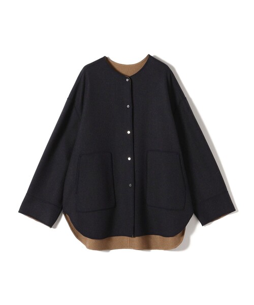 極美品⭐︎SHIPS シップス ノーカラー ショートコート SHIPS（シップス）の「ノーカラーショートコート◇（その他