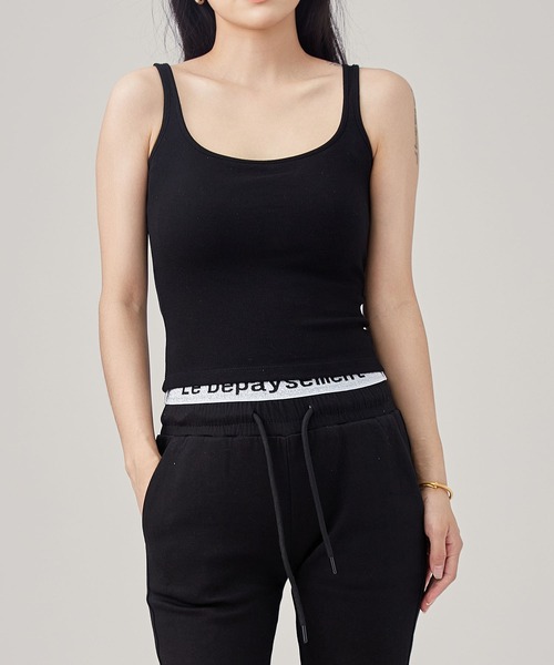 Lace Ladies(レースレディース)の「ソリッドカラー バックレース カップ付き 薄裏起毛 リブ タンクトップ(タンクトップ・レディース・グレー/ブラック/ホワイト・FREE)」の7枚目の写真