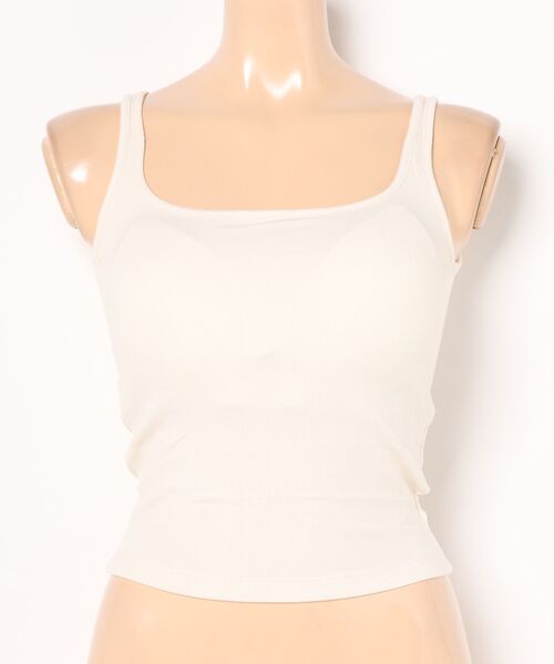Lace Ladies(レースレディース)の「ソリッドカラー バックレース カップ付き 薄裏起毛 リブ タンクトップ(タンクトップ・レディース・グレー/ブラック/ホワイト・FREE)」の17枚目の写真