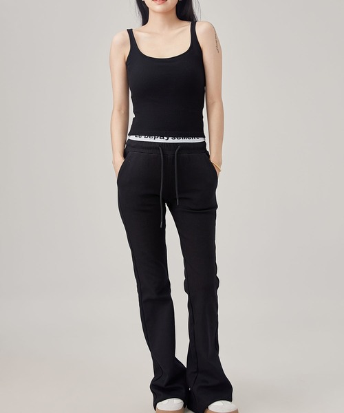Lace Ladies(レースレディース)の「ソリッドカラー バックレース カップ付き 薄裏起毛 リブ タンクトップ(タンクトップ・レディース・グレー/ブラック/ホワイト・FREE)」の9枚目の写真