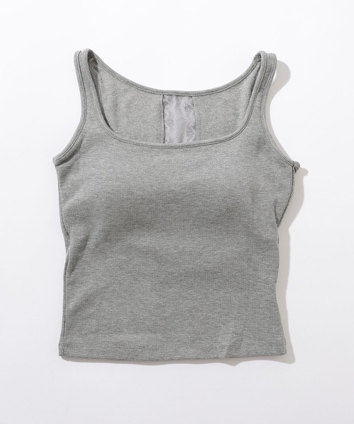 Lace Ladies(レースレディース)の「ソリッドカラー バックレース カップ付き 薄裏起毛 リブ タンクトップ(タンクトップ・レディース・グレー/ブラック/ホワイト・FREE)」の18枚目の写真