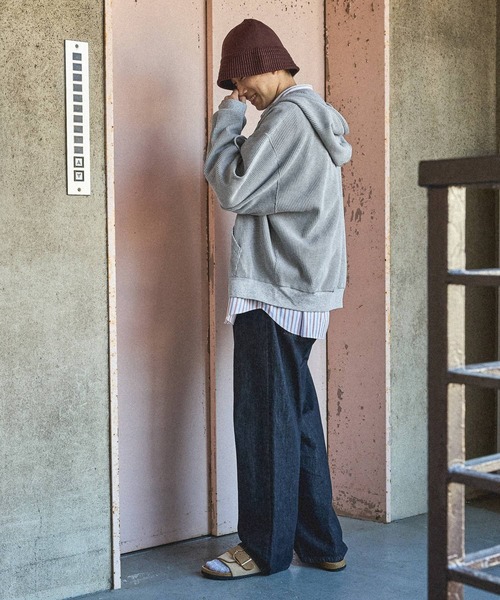 セール】ワッフルジップパーカー（パーカー）｜niko and