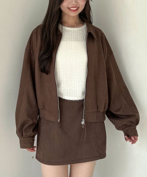 archives（アルシーヴ）の「【ＳＥＴＵＰ対応】スウェードブルゾン（ブルゾン・レディース・キャメル/ブラウン・MEDIUM）」の2枚目の写真