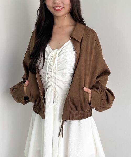 archives（アルシーヴ）の「【ＳＥＴＵＰ対応】スウェードブルゾン（ブルゾン・レディース・キャメル/ブラウン・MEDIUM）」の17枚目の写真