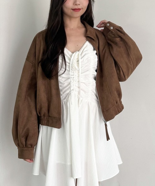 archives（アルシーヴ）の「【ＳＥＴＵＰ対応】スウェードブルゾン（ブルゾン・レディース・キャメル/ブラウン・MEDIUM）」の16枚目の写真