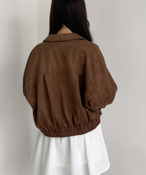 archives（アルシーヴ）の「【ＳＥＴＵＰ対応】スウェードブルゾン（ブルゾン・レディース・キャメル/ブラウン・MEDIUM）」の15枚目の写真