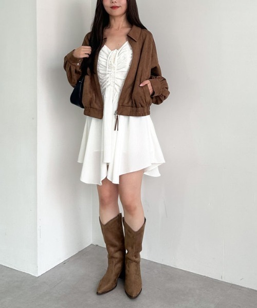 archives（アルシーヴ）の「【ＳＥＴＵＰ対応】スウェードブルゾン（ブルゾン・レディース・キャメル/ブラウン・MEDIUM）」の14枚目の写真