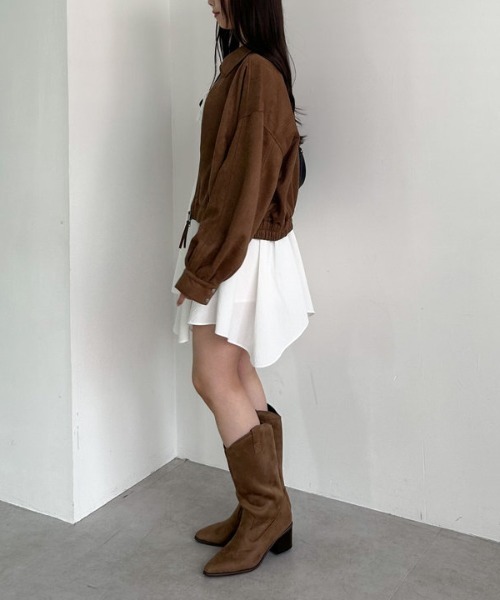 archives（アルシーヴ）の「【ＳＥＴＵＰ対応】スウェードブルゾン（ブルゾン・レディース・キャメル/ブラウン・MEDIUM）」の12枚目の写真