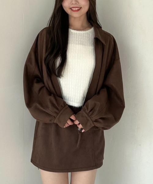 archives（アルシーヴ）の「【ＳＥＴＵＰ対応】スウェードブルゾン（ブルゾン・レディース・キャメル/ブラウン・MEDIUM）」の9枚目の写真