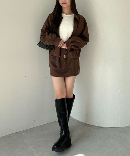 archives（アルシーヴ）の「【ＳＥＴＵＰ対応】スウェードブルゾン（ブルゾン・レディース・キャメル/ブラウン・MEDIUM）」の5枚目の写真