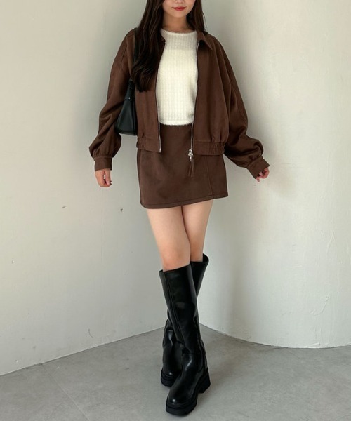 archives（アルシーヴ）の「【ＳＥＴＵＰ対応】スウェードブルゾン（ブルゾン・レディース・キャメル/ブラウン・MEDIUM）」の4枚目の写真