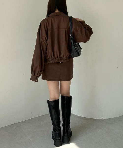 archives（アルシーヴ）の「【ＳＥＴＵＰ対応】スウェードブルゾン（ブルゾン・レディース・キャメル/ブラウン・MEDIUM）」の3枚目の写真