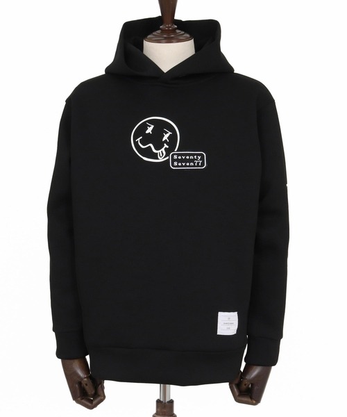 seventy seven(セブンティセブン)の「mpa3947-cardboard P-O hoodie(smile&arrow) プルオーバーパーカー(7725W060)(パーカー・メンズ・トップグレー/ブラック・XL/L/M/S)」の15枚目の写真