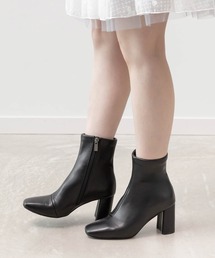 RANDA（ランダ）の「晴雨兼用 ベーシックラウンドスクエアショートブーツ（ブーツ）」