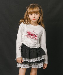 URBAN CHERRY | 【綿100%】丈が変わる2wayドローストコード付きポーカープリントロンT(Tシャツ/カットソー)