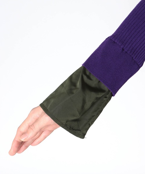 Cepica(セピカ)の「【MARECHAL TERRE / マルシャルテル】カラーコンビニット(ニット/セーター・レディース・レッド/パープル/ブラック/グレー・FREE)」の14枚目の写真