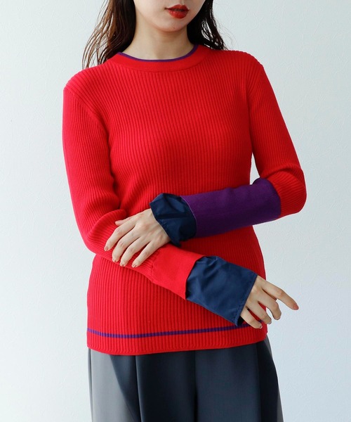 Cepica(セピカ)の「【MARECHAL TERRE / マルシャルテル】カラーコンビニット(ニット/セーター・レディース・レッド/パープル/ブラック/グレー・FREE)」の22枚目の写真