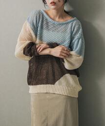 SENSE OF PLACE by URBAN RESEARCH | パッチワークメッシュセーター(ニット/セーター)