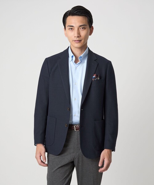 セール】ECOPET(R) ハニカムジャージ 2B ジャケット -ウォッシャブル