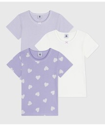 PETIT BATEAU(プチバトー)の半袖Tシャツ3枚組(インナーウェア/肌着)