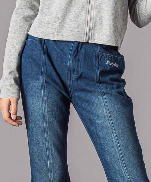 ZIDDY（ジディ）の「セミフレアデニムパンツ(130~160cm)（デニムパンツ・キッズ・ネイビー/グレー・130cm/140cm/150cm/FREE）」の11枚目の写真