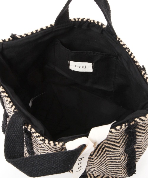 beej（ビージ）の「【beej（ビージ）】WOOL TOTE BAG（トートバッグ・レディース・ブラック/ベージュ/ダークブラウン・FREE）」の12枚目の写真